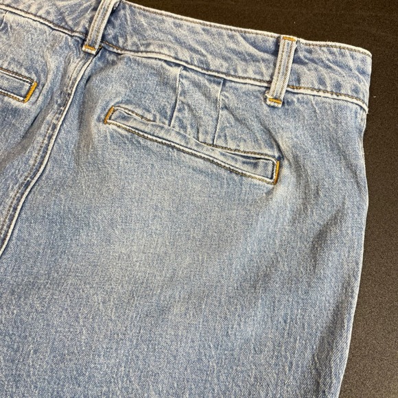 Talbots Easy Straight Ankle Blue Jeans Pearl Wash Distressed Hem Womens Size 12 - Picture 3 of 12